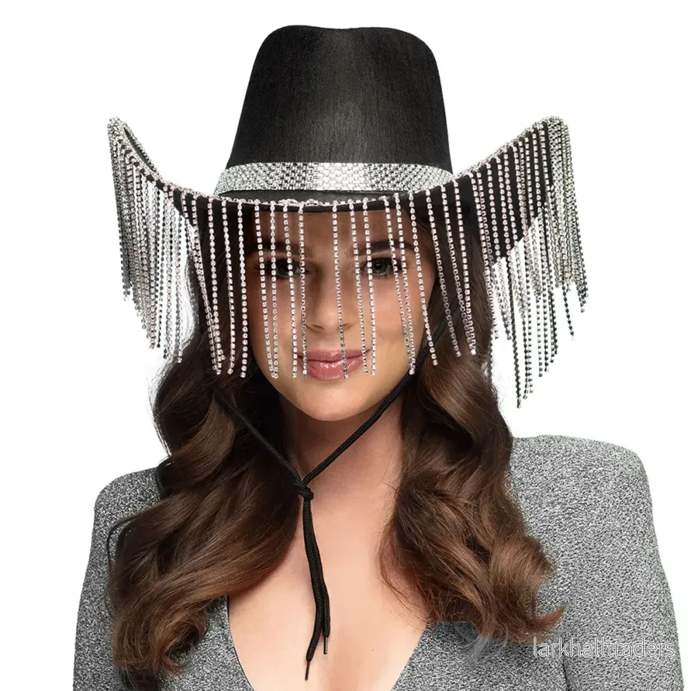 Cowboyhatt, showgirl svart - Bild 3