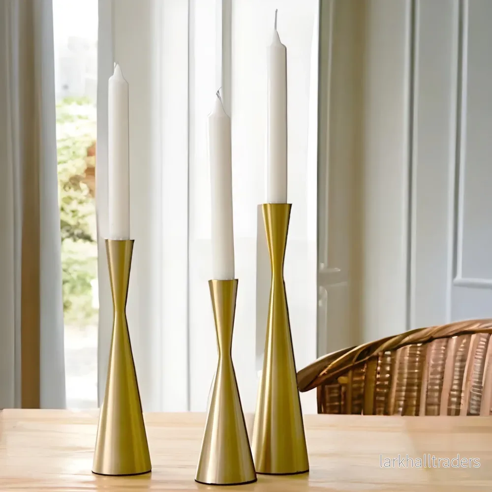 Konisk Ljusstake Guld Konisk Ljusstake Guld
