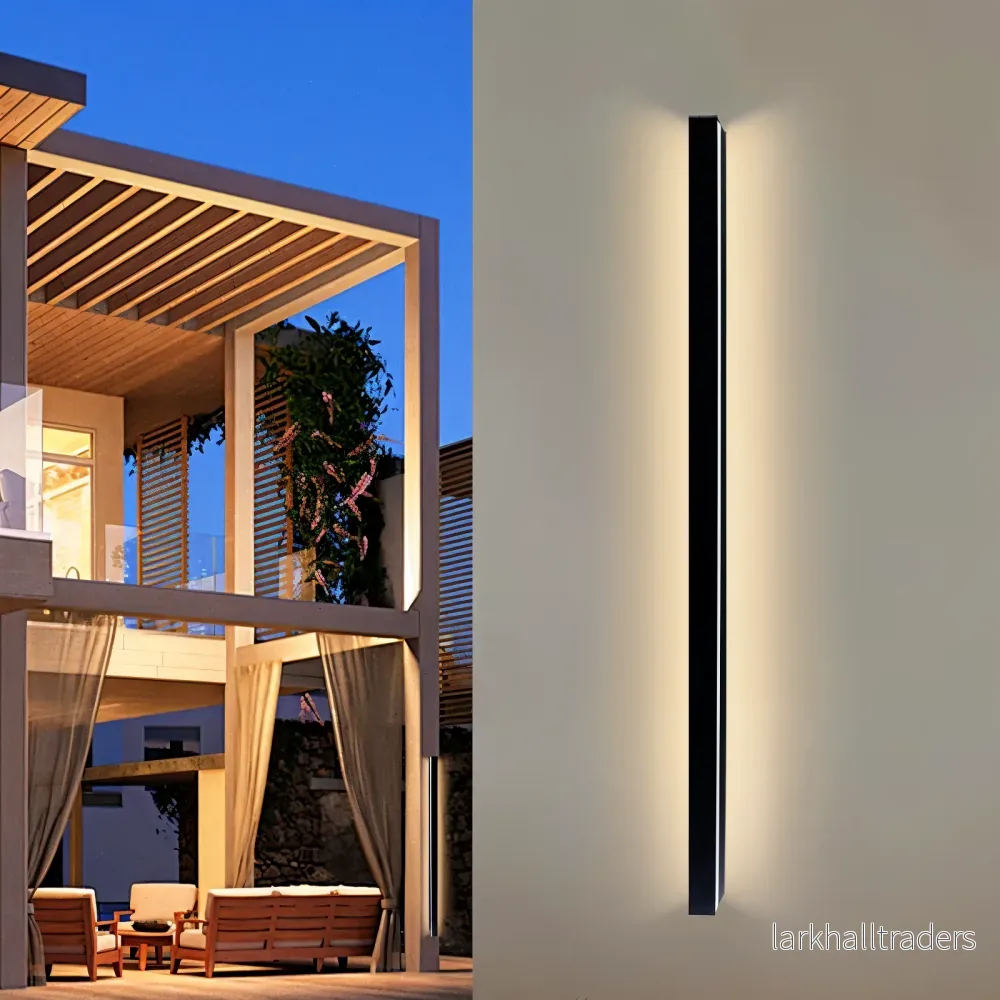 LineaLux – Vägglampa i Svart/Vit Linjär Design för Inomhus & Utomhusbruk (IP65)