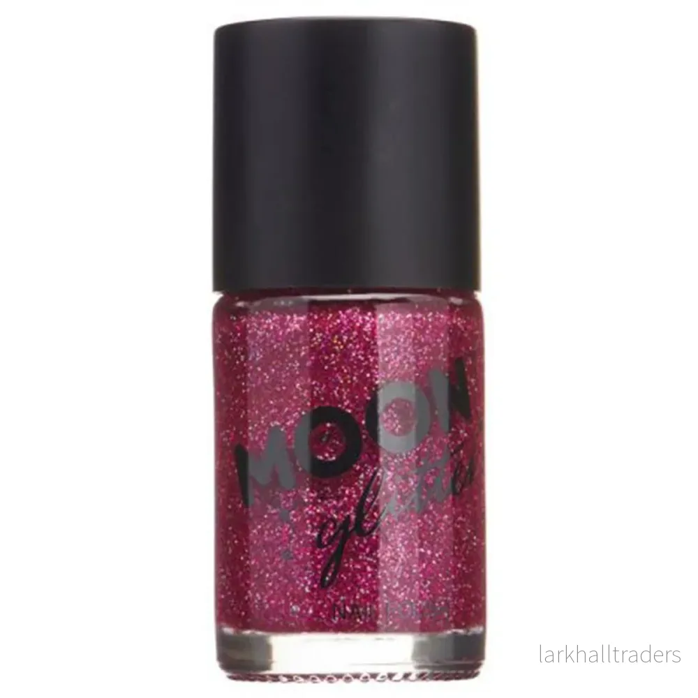 Moon Nagellack glitter, fuchsia 14 ml Moon Nagellack glitter, fuchsia 14 ml