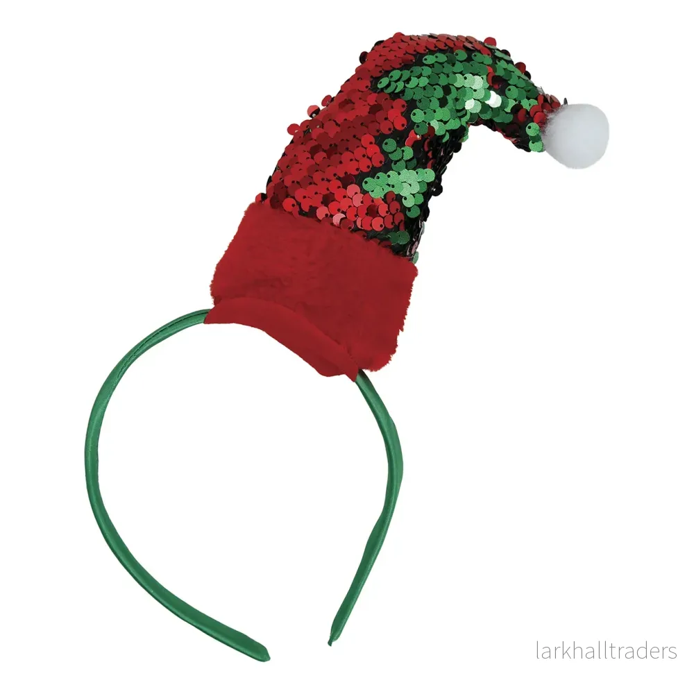Juldiadem, tomteluva med paljetter