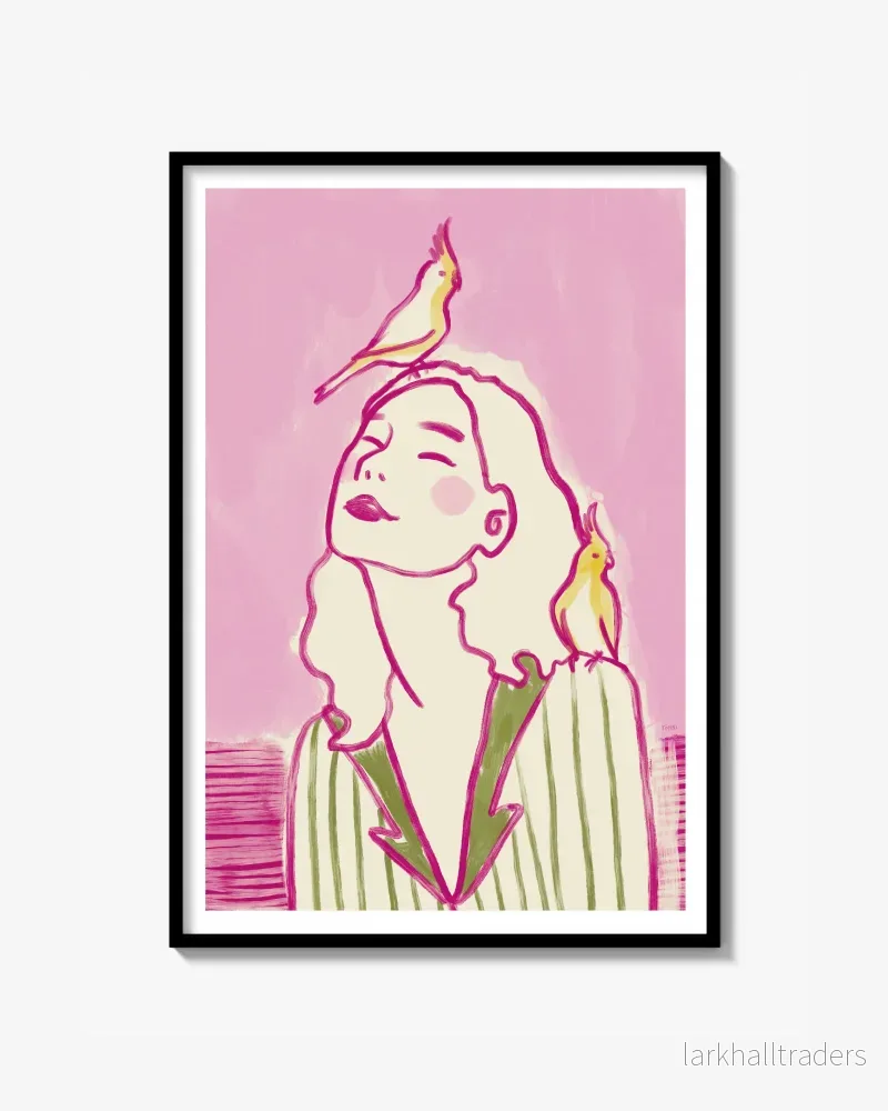 Feathers (pink) – Poster