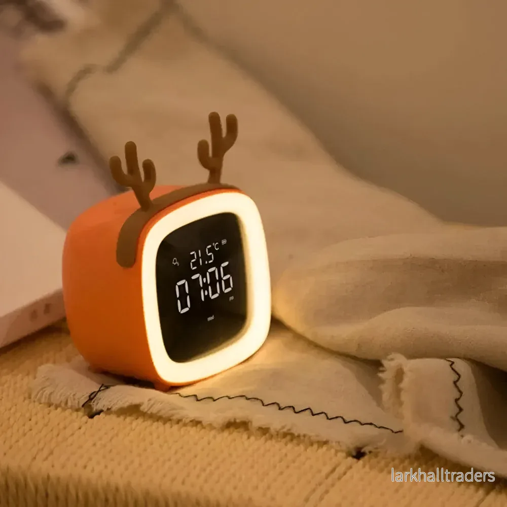 BunnyGlow – Söt LED Väckarklocka för Barn med Kaninöron - Bild 2