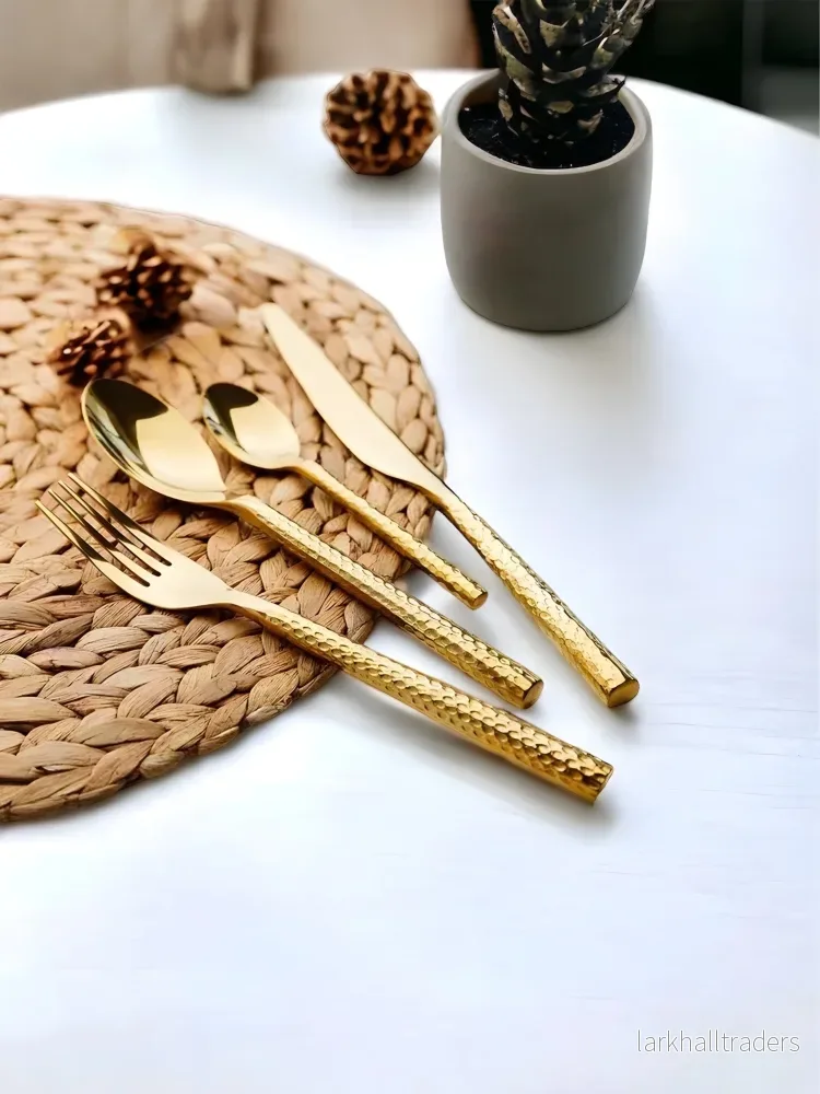24-pack Rund Bestick- Guld - Bild 3