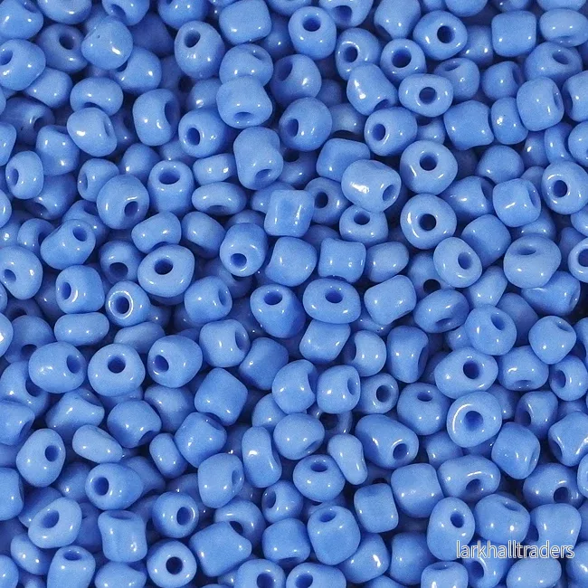 Seed Beads, 4mm, opak kornblå, 30g - Bild 2
