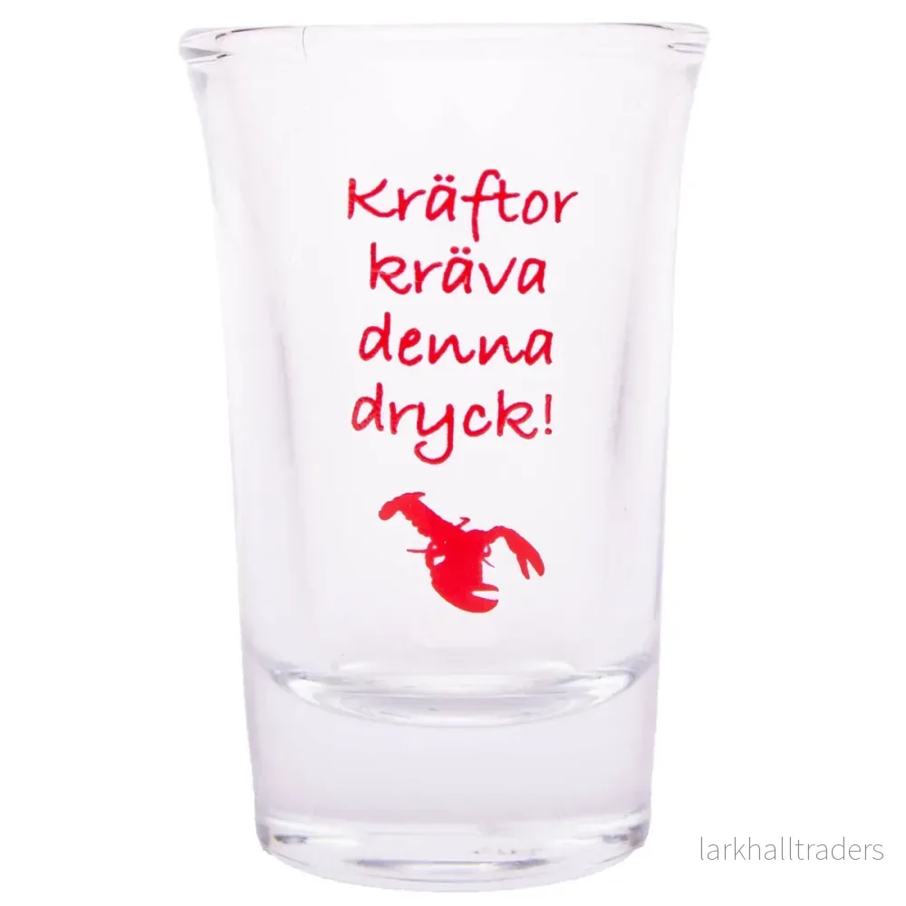Snapsglas, kräftor kräver denna dryck Snapsglas, kräftor kräver denna dryck