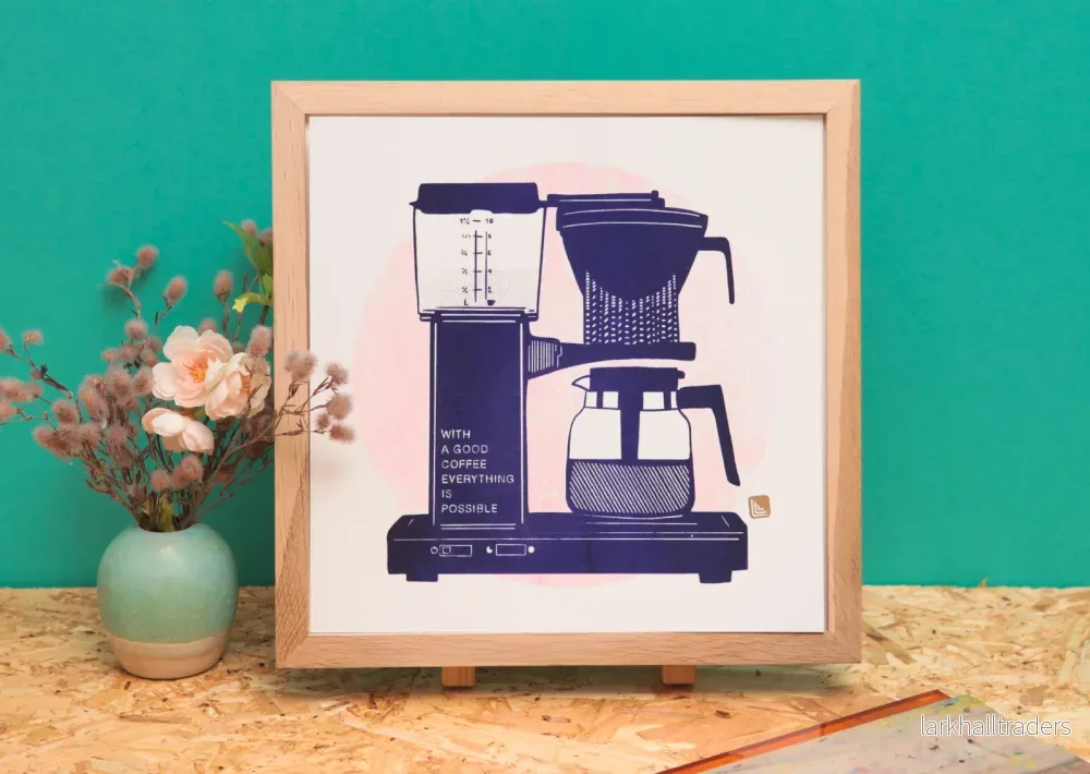 Coffee Machine - handtryckt screen Print - Bild 3