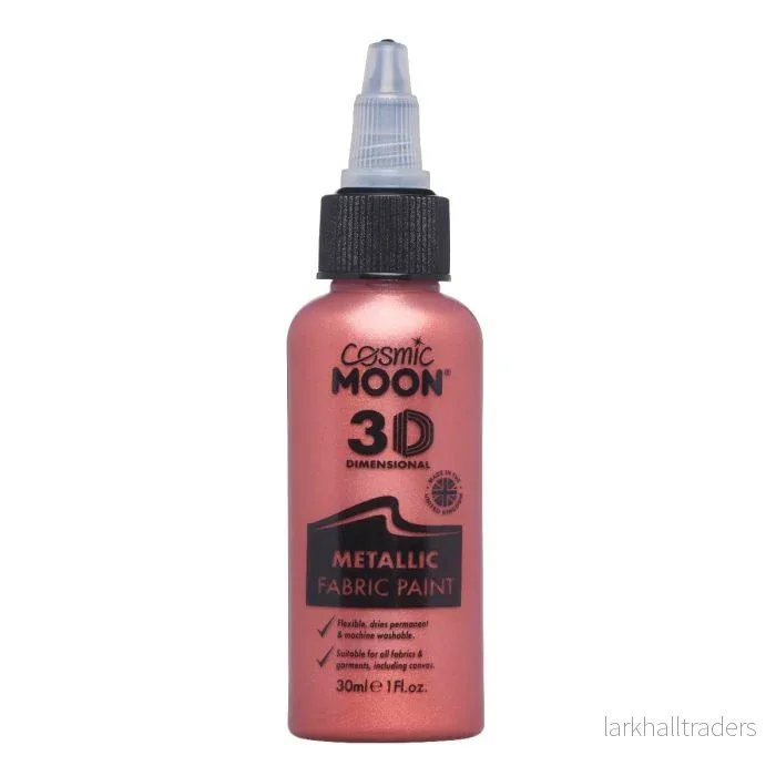 Moon Textilfärg 3D självlysande, metallic röd 30 ml