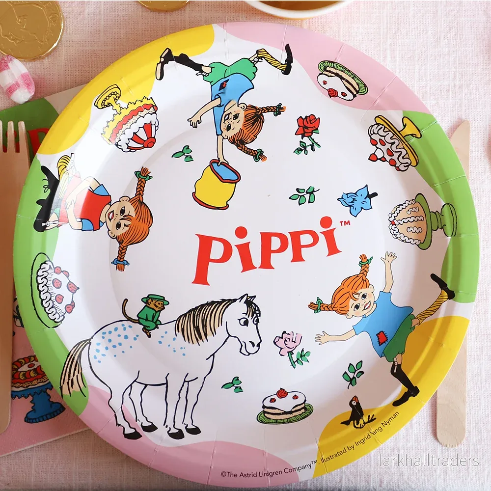 Tallrikar, Pippi Långstrump 23 cm 8 st - Bild 2
