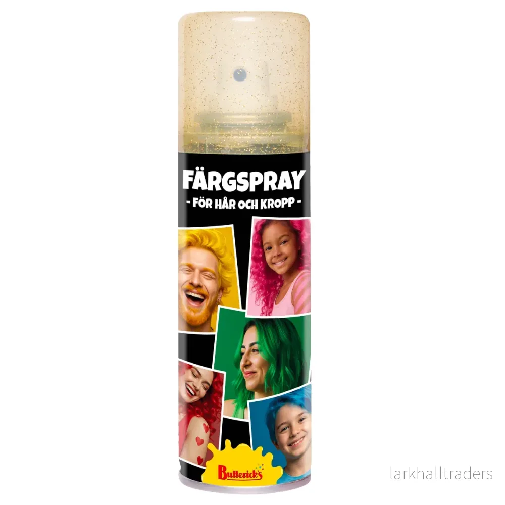 Hår- & kroppsspray, guldglitter 125 ml Hår- & kroppsspray, guldglitter 125 ml