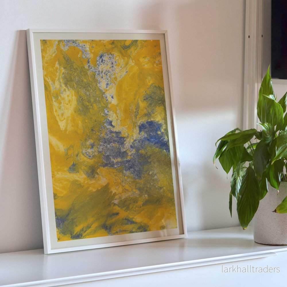 Gult marmorerat papper Poster - Bild 3