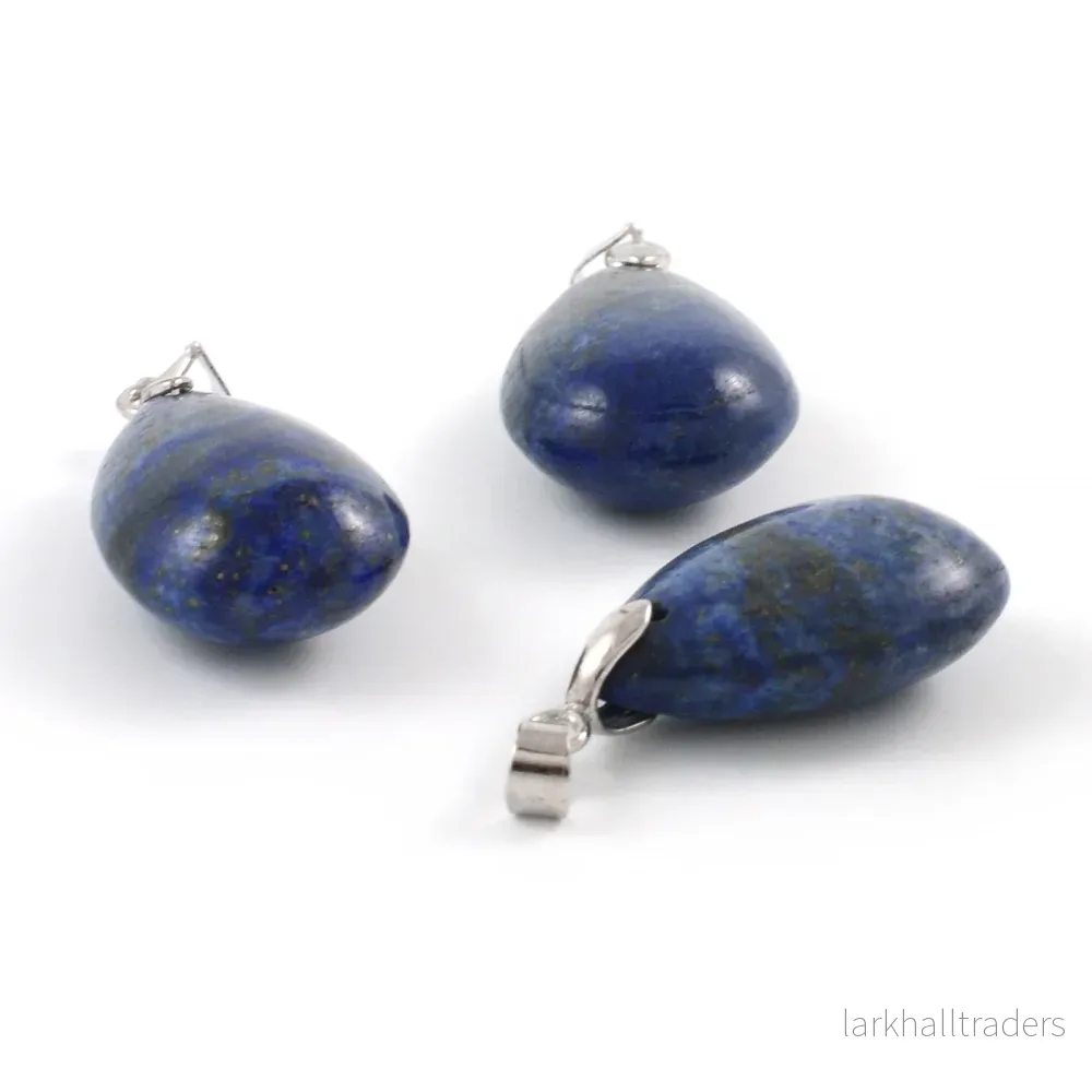 Hänge, droppe av lapis lazuli, 24mm, 1st - Bild 2