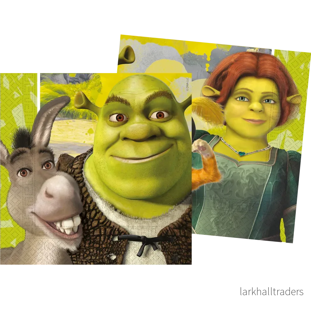 Servetter, Shrek 33×33 cm 20 st Servetter, Shrek 33×33 cm 20 st