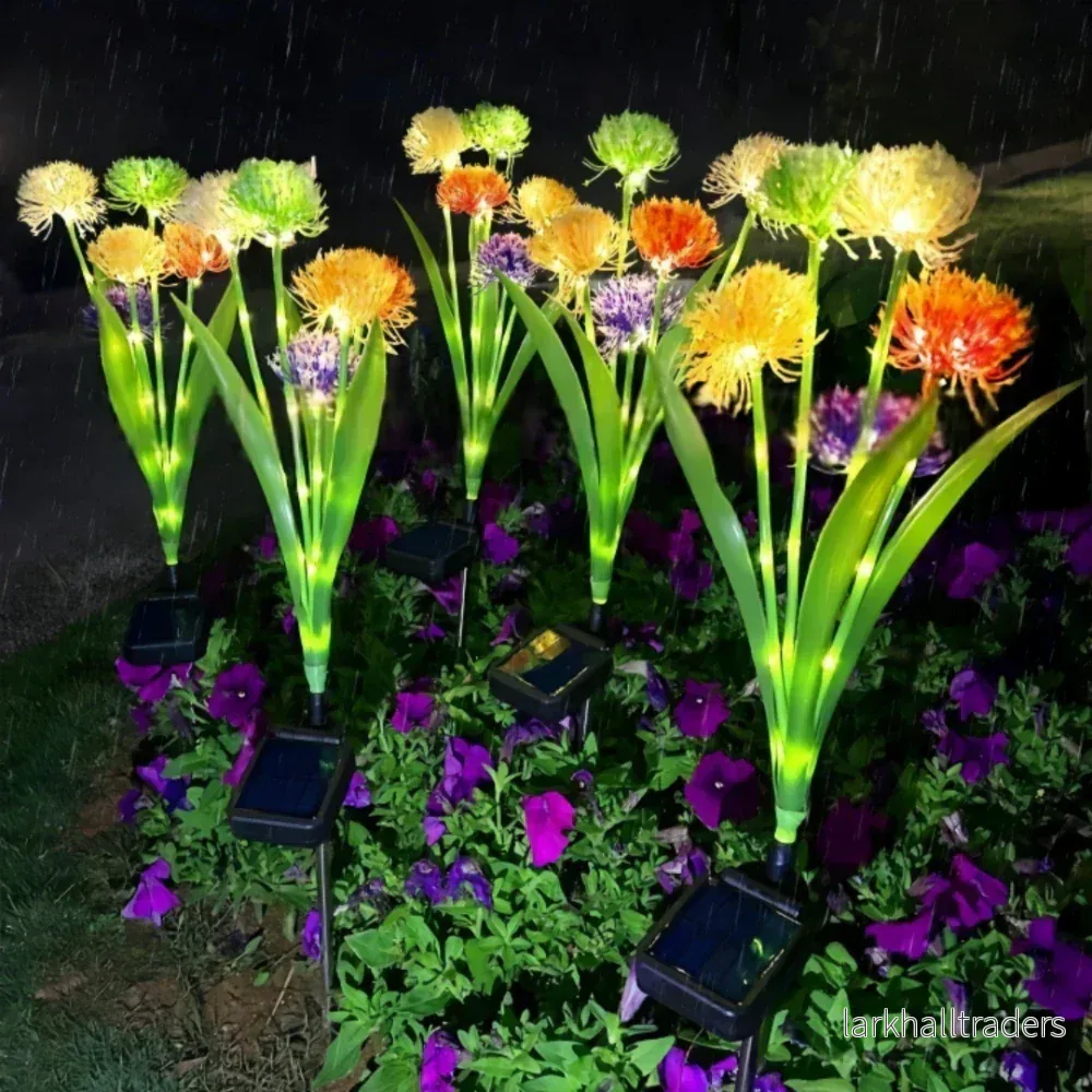Solcellsdriven trädgårdslampa med maskrosdesign - Bild 2