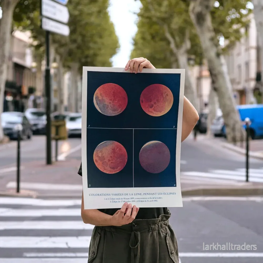 Colorations variées de la Lune Poster