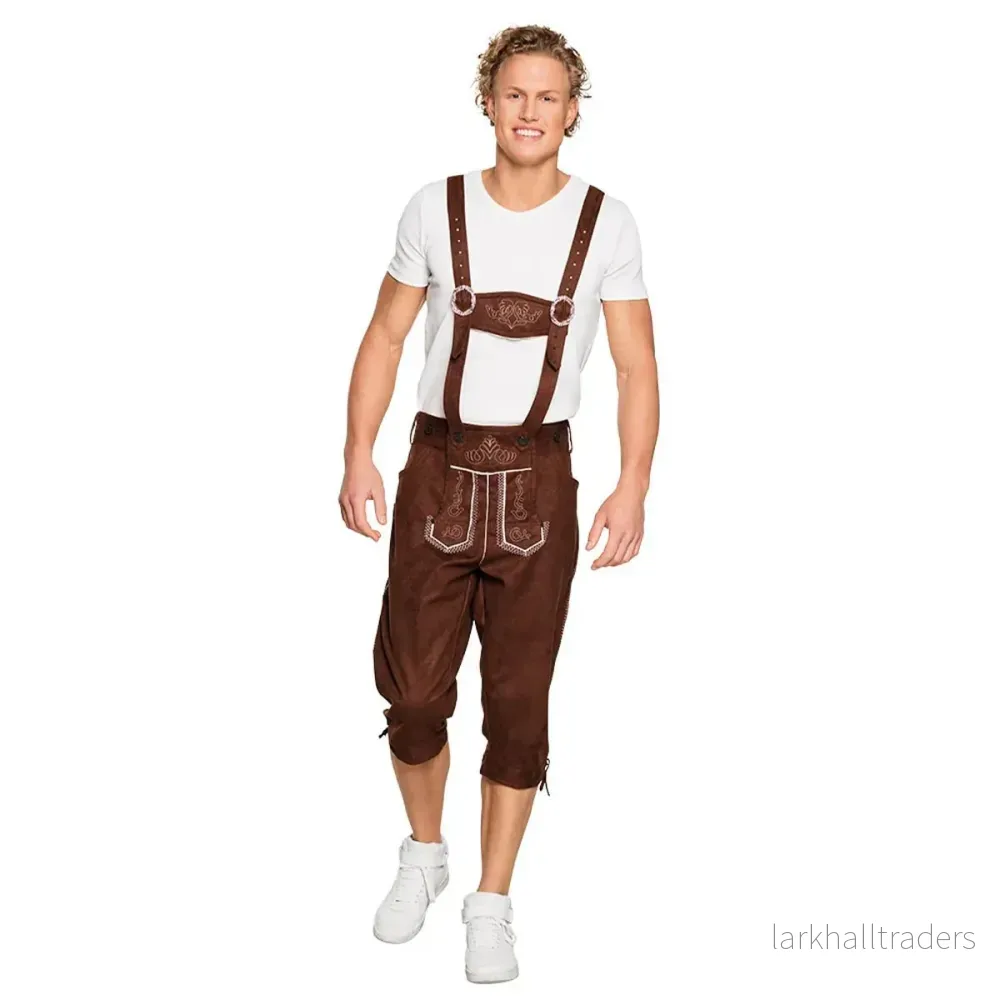 Lederhosen, bruna långa L/XL Lederhosen, bruna långa L/XL